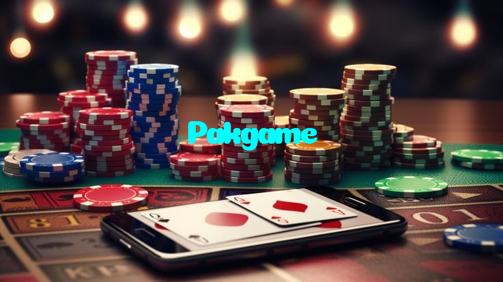 Pakgame casino presented on mobile device in Pakistan with slots and live games